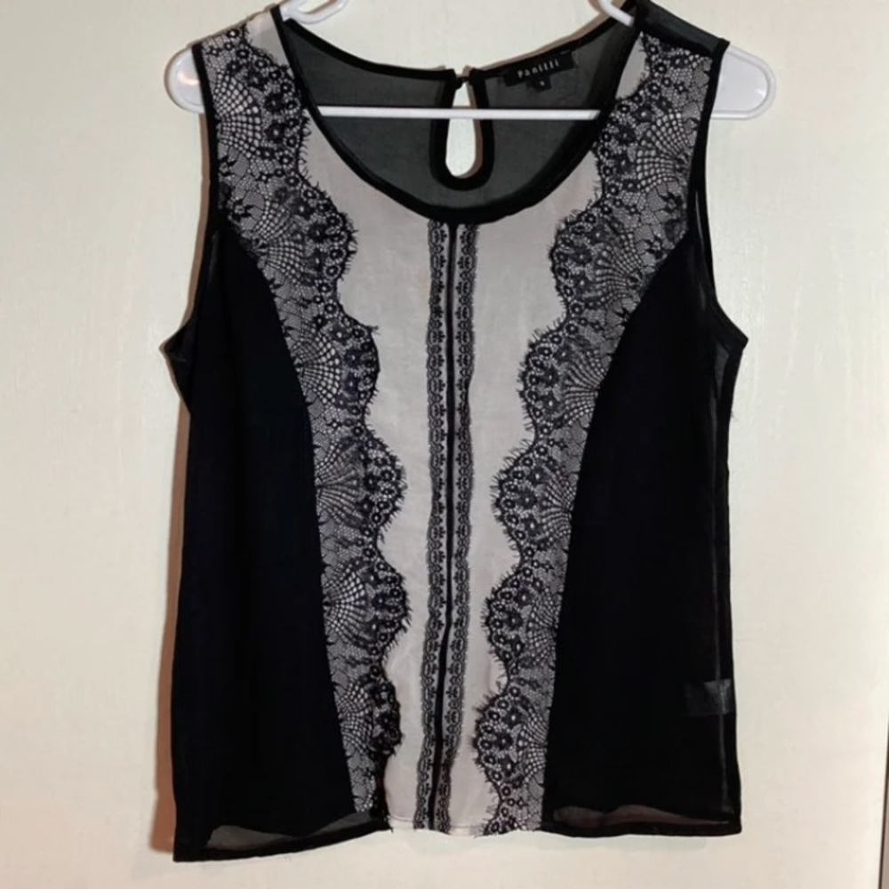 Panitti lace chiffon top‎ small